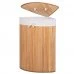 Bambusový kôš na pranie - 73L - rohový - svetlo hnedý