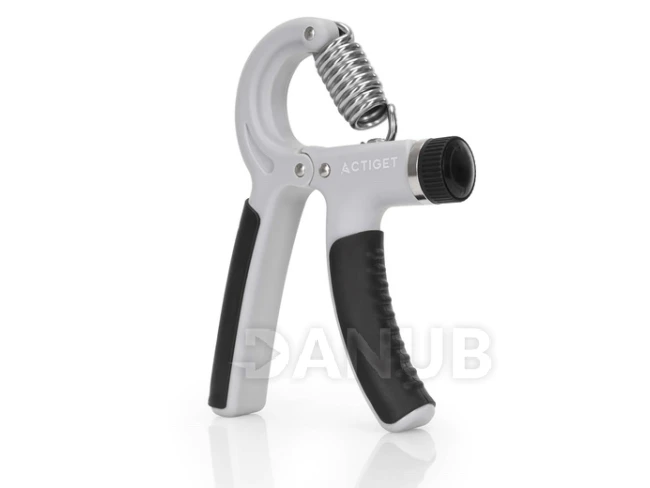 Ručný posilňovač s nastaviteľným odporom 20-50 kg na cvičenie rúk - sivá a čierna