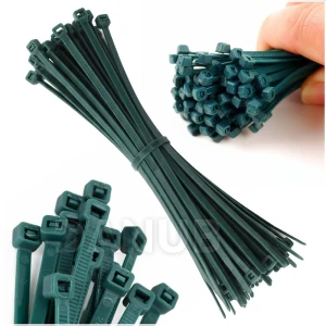 Sťahovacie pásky - 100ks - 15 cm - zelené