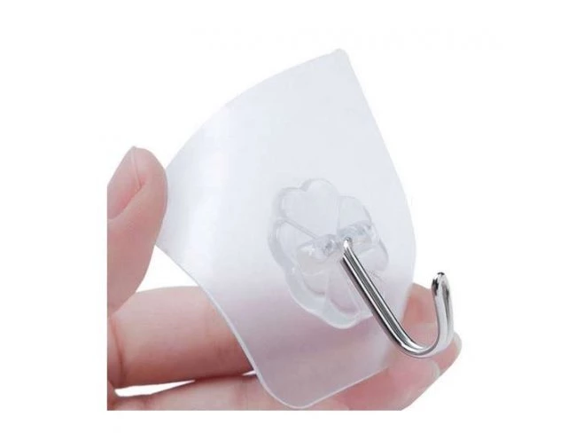 Samolepiaci nástenný vešiak - priesvitný