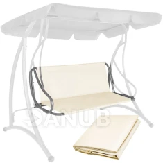 Sedadlo na záhradnú hojdačku - 130 x 100 cm - ecru