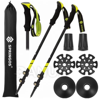 Skladacie turistické trekingové palice s nastaviteľnou dĺžkou na viacero povrchov + obal