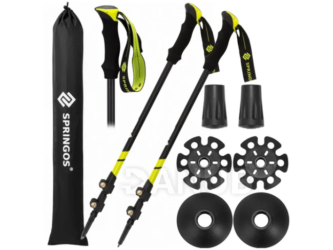 Skladacie turistické trekingové palice s nastaviteľnou dĺžkou na viacero povrchov + obal