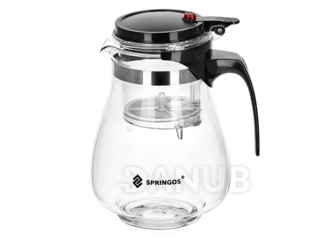 Sklenený džbán 1.65 L - transparentná/čierna