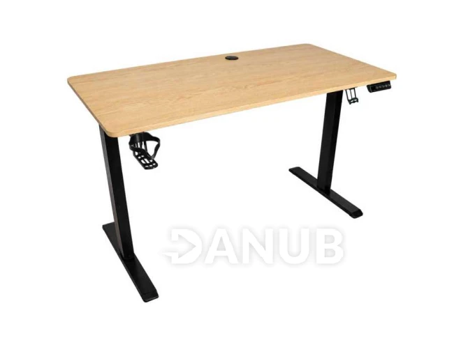 Stôl s elektrickým nastavením výšky - ovládací panel - 120x60cm - čierna/drevo Stôl s elektrickým nastavením výšky - ovládací panel - 120x60cm - čierna/drevo