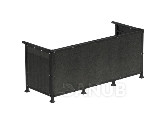 Tieniaca balkónová záclona - 1,2x5 m - 95% tienenie - antracitová