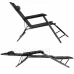 Skladacie záhradné lehátko s opierkou hlavy - čierna