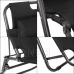 Skladacie záhradné lehátko s opierkou hlavy - čierna