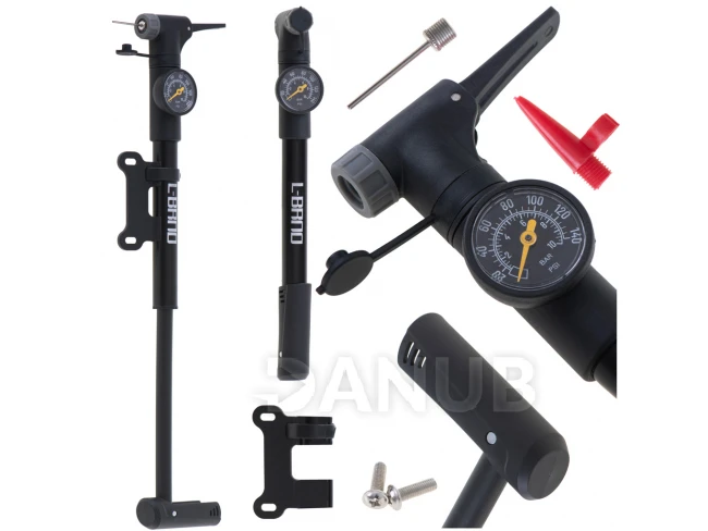 L-BRNO Pumpa na bicykel s tlakomerom a držiakom na bicykel 