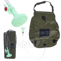 Kempingová solárna sprcha - 20L - XXL - s teplomerom