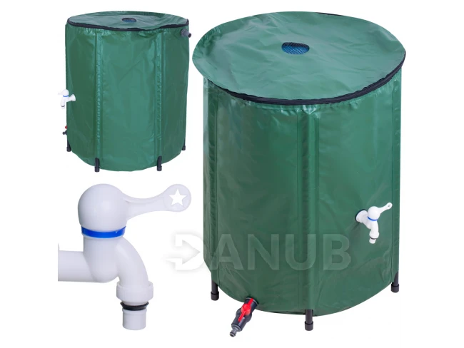 Skladací sud na dažďovú vodu s kohútikom,  200 litrov