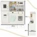 Detská drevená kuchynka s chladničkou - 80cm - LED + doplnky, hrnce, príbory