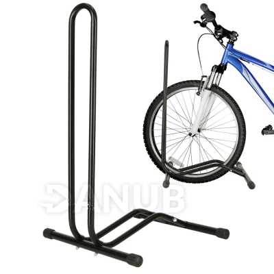 Čierny kovový stojan na bicykel