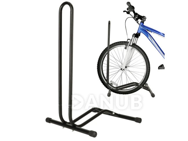 Čierny kovový stojan na bicykel