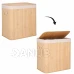 Bambusový kôš na pranie - 150L - 3 priehradky - svetlohnedý
