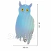 Závesná holografická sediaca sova - odpudzovač vtákov so zvončekom