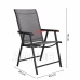 Skladacia záhradná stolička - sivá