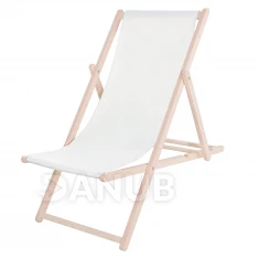 Drevené lehátko - biele