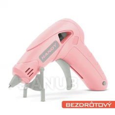 Lepiaca pištoľ - s akumulátorom, Type-C - 7 mm - 10 W - ružová
