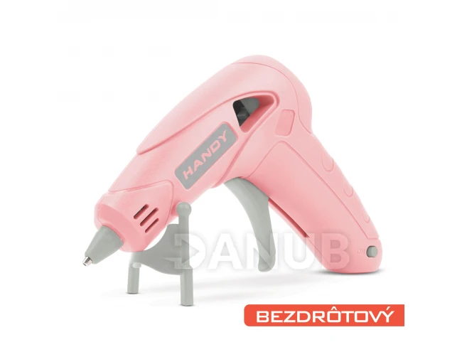 Lepiaca pištoľ - s akumulátorom, Type-C - 7 mm - 10 W - ružová