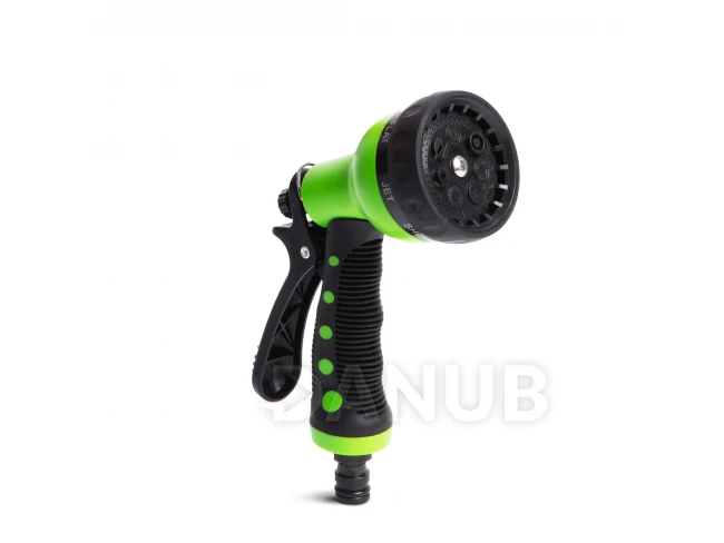 Polievacia pištol - 7 funkcií - pogumovaná - 20 x 12,5 x 6 cm 