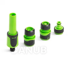 Sada zavlažovacích trysiek - bezstupňovo nastaviteľné rozptylovanie - pogumované - 13,5 x 3,7 x 3,7 