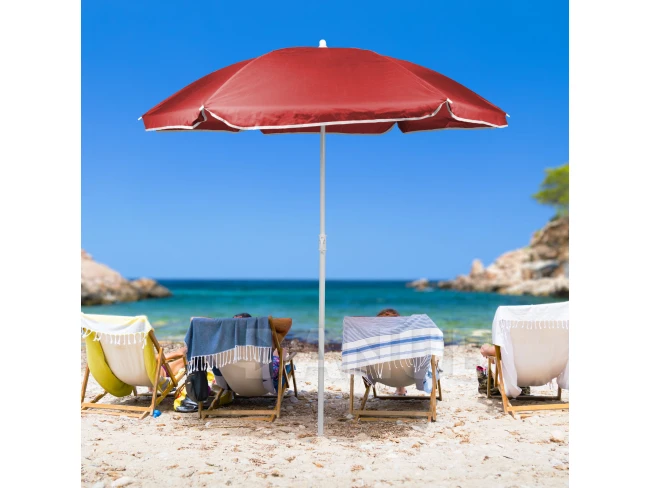 Veľký slnečník - 155 x 135 cm - červený