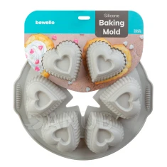 Silikónová forma na pečenie - srdiečka - 28 x 25,7 x 4,5 cm