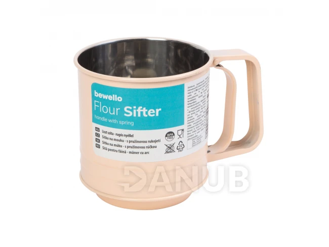 Sitko na múku - s pružinovou rúčkou - 15,5 x 10 x 13,2 cm 
