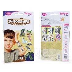 Sada tetovacích nálepok s dinosaurusmi - 40 ks / balenie 
