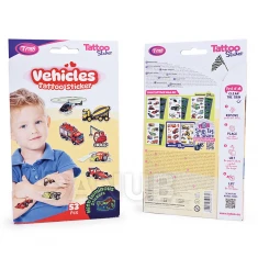 Sada tetovacích nálepok s autuami - 53 ks / balenie 