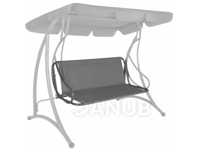 Sedadlo na záhradnú hojdačku - 110 x 90 cm - sivé