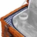 Piknikový kôš s príslušenstvom - termo - 42x27x20 cm - prútený - hnedý