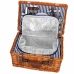 Piknikový kôš s príslušenstvom - termo - 42x27x20 cm - prútený - hnedý