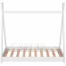 Springps Detská drevená posteľ v tvare Teepee - 145x75cm - biela