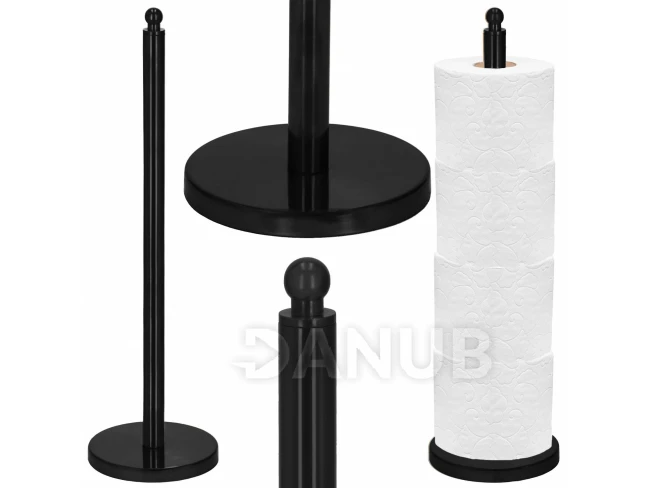 Stojan na toaletný papier - čierny
