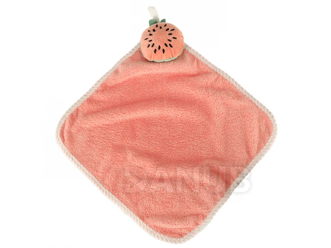 Detský uterák na ruky pre materské školy - 30x30cm - ružový melón