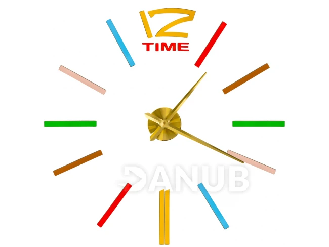 Nalepovacie nástenné hodiny - 100-120cm - zlaté ručičky