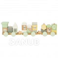 Drevený vláčik LULILO - pastelový