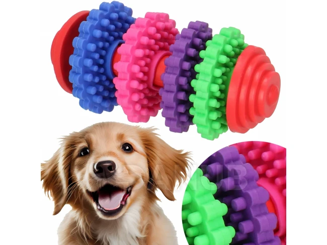 Gumová hračka pre psa - hryzátko - 9,5 cm - farebná