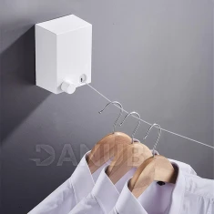 Nástenná vysúvacia šnúra na bielizeň - 4,2 m