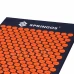 Akupresúrna podložka a vankúš s masážnymi hrotmi - 65x41 cm - tmavomodrá-oranžová