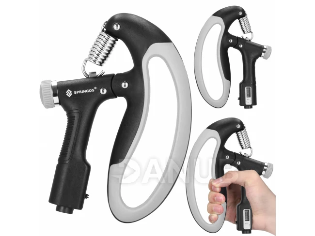 Ručný posilňovač - nastaviteľný odpor 10-100 kg - s počítadlom pohybu