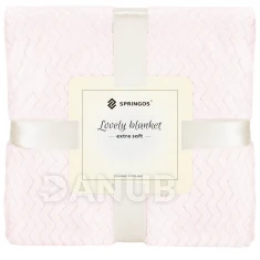 Obojstranná plyšová deka 160x200cm - cik cak - púdrová ružová