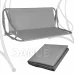 Sedadlo na záhradnú hojdačku - 130 x 100 cm - svetlosivé