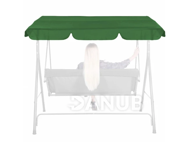 Strieška na záhradnú hojdačku - 165x110 cm - tmavozelená