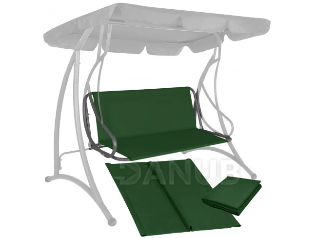 Sedadlo na záhradnú hojdačku - 110 x 90 cm - tmavozelené