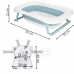 Skladacia detská vanička pre bábätká - 35L - s teplomerom a podložkou - bielo-modrá