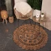 Záhradný ratanový stôl so sklom - okrúhly - 50 cm - čierny Záhradný ratanový stôl so sklom - okrúhly - 50 cm - čierny