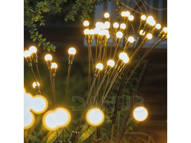 Zapichovacia solárna lampa - svetluška - 8 teplých bielych LED - 70 cm 